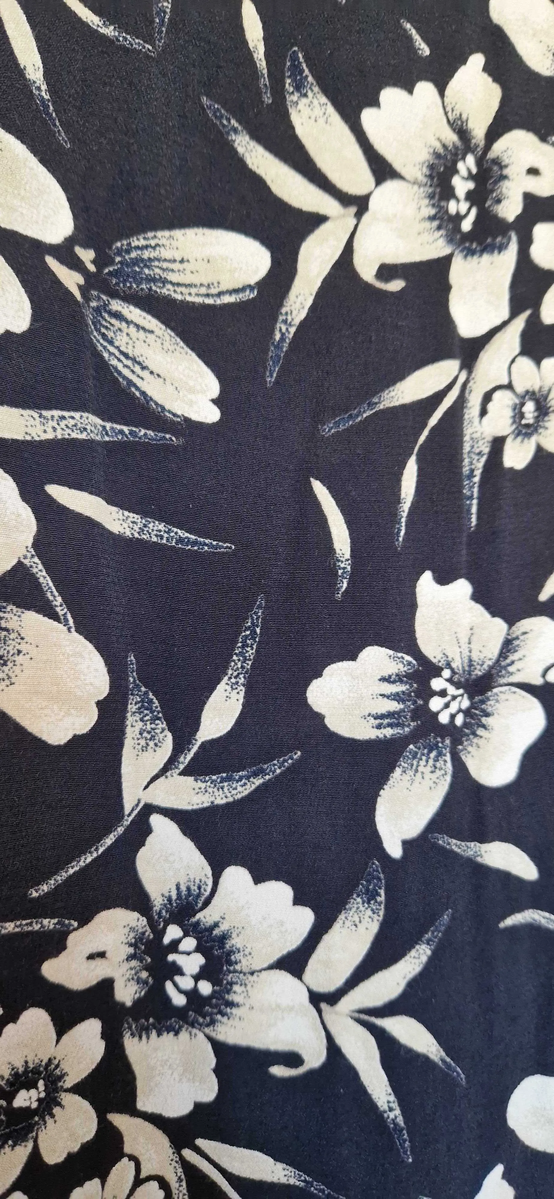 1990's Old Navy Black & White Floral Dress