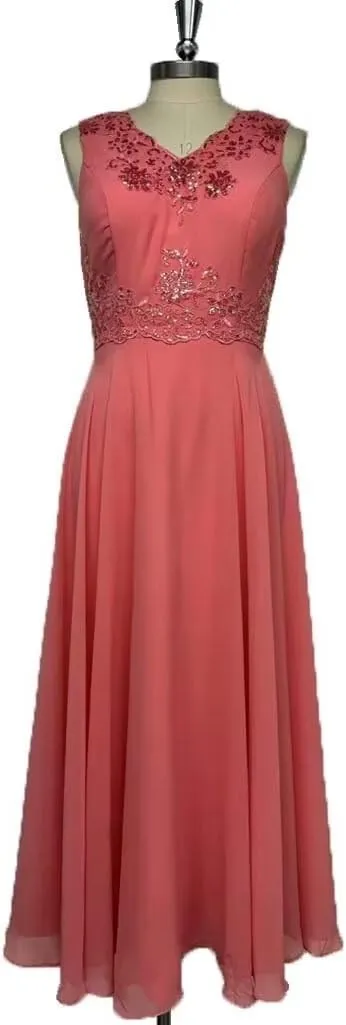 2 Pieces Mother of The Bride Dresses for Wedding with Jacket 3/4 Sleeve Chiffon Laces Formal Evening Gowns 2024