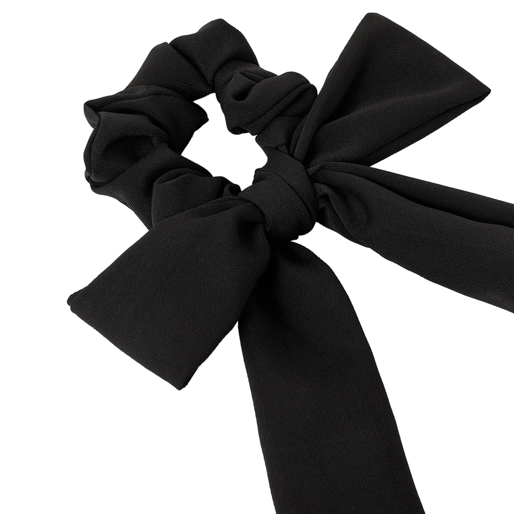Accessorize London Women's  Black Bow Scrunchie