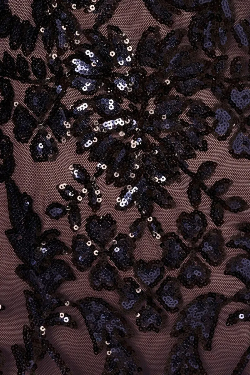 Adrianna Papell Beaded Bodice V-Neckline Dress - Wholesale