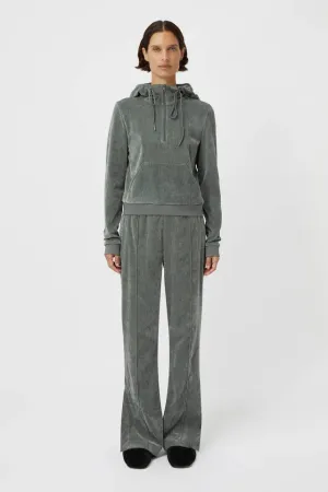 Aneta Velour Hoodie Agave