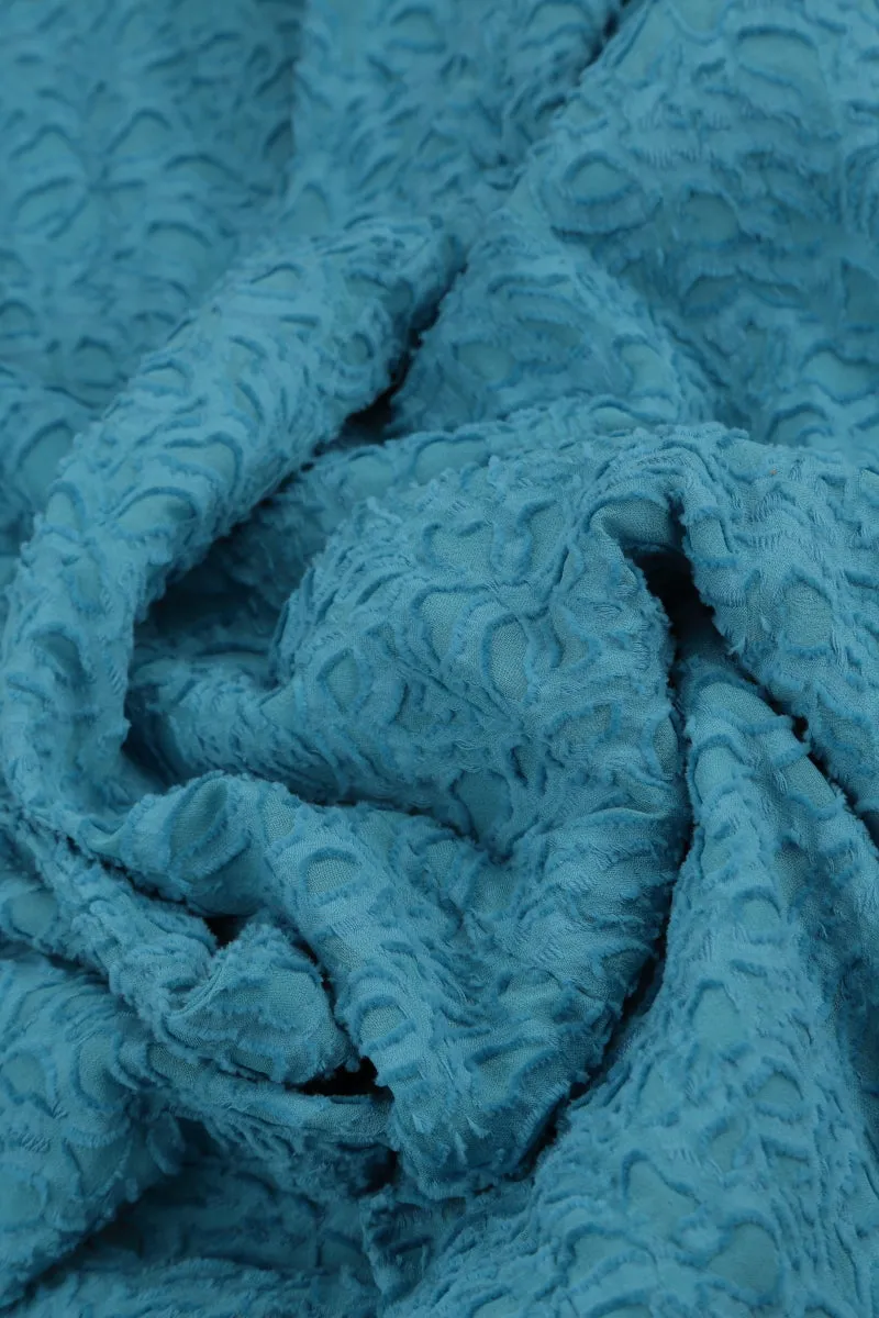 Asymmetric Floral Denim Silk Dress