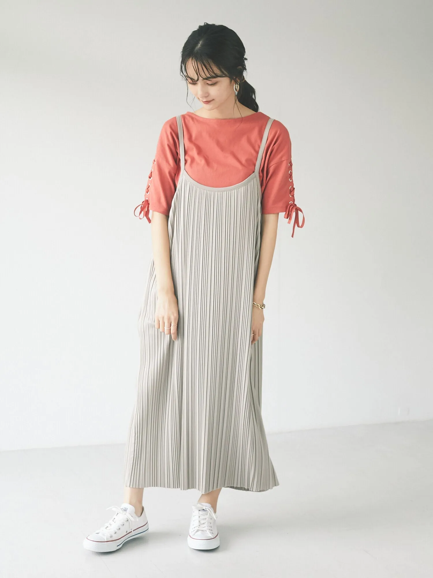 Aurora Pleated Camisole Dress