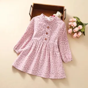 Autumn Girls Print Dress 2-10Year Kids Plush Thick Dresses for Girls Lace Collar Princess Dress Toddler Girl Winter Clothes 8 10
