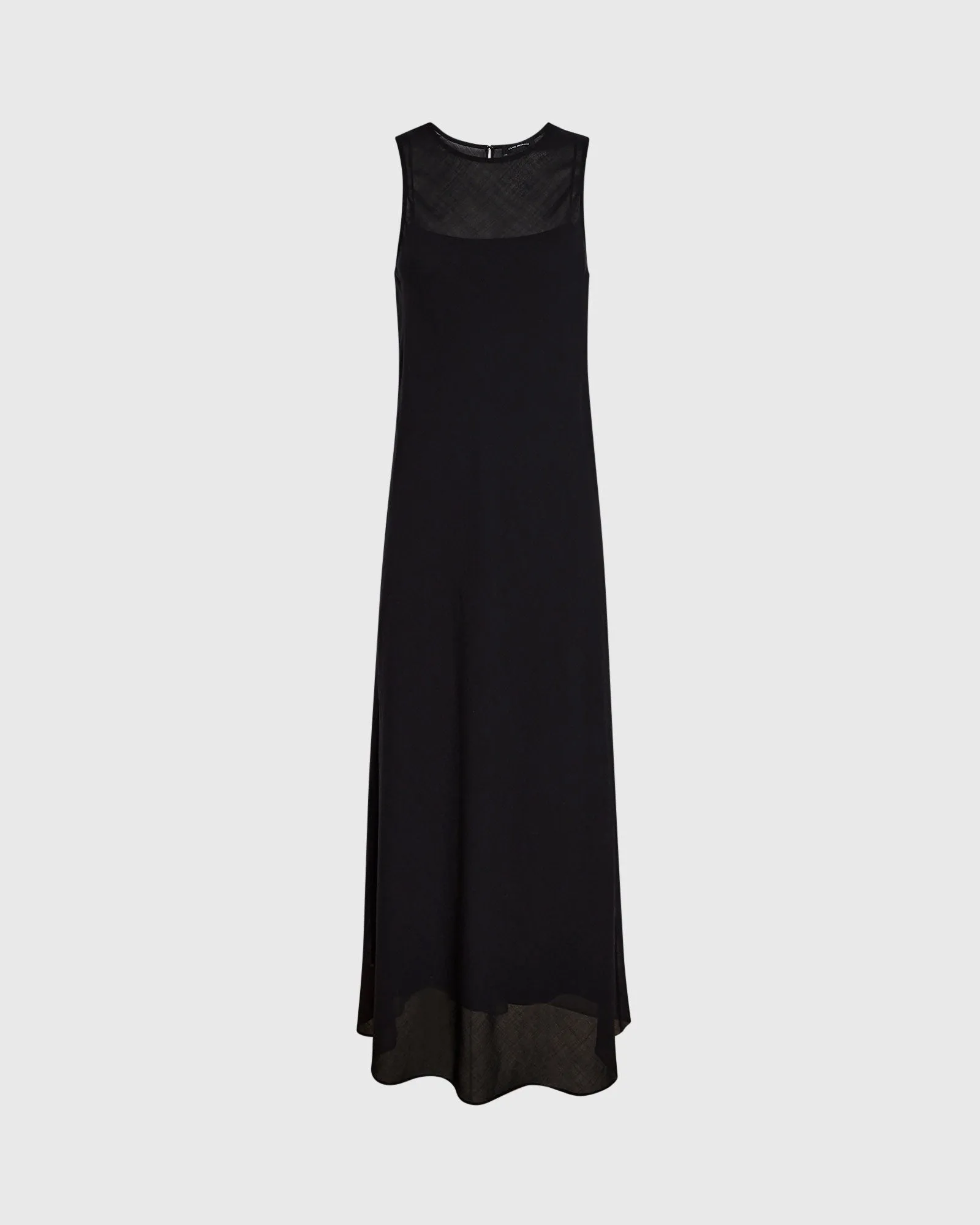 Bias Wool Blend Gauze Maxi Dress