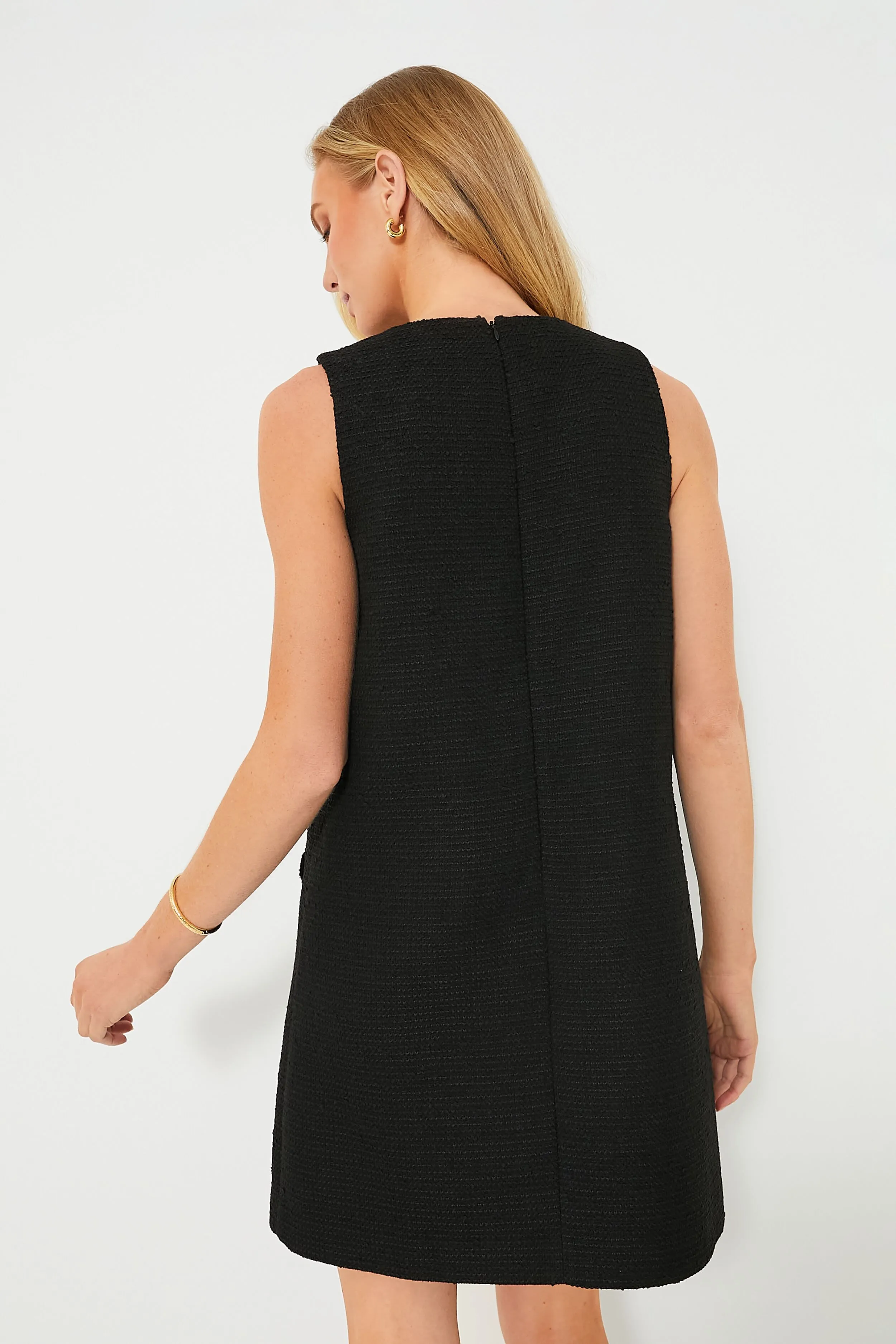 Black Tweed Sleeveless Jackie