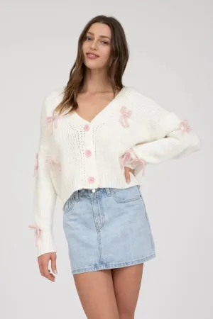 Blu Pepper Cutesy Bow Cardi – Charming & Cozy