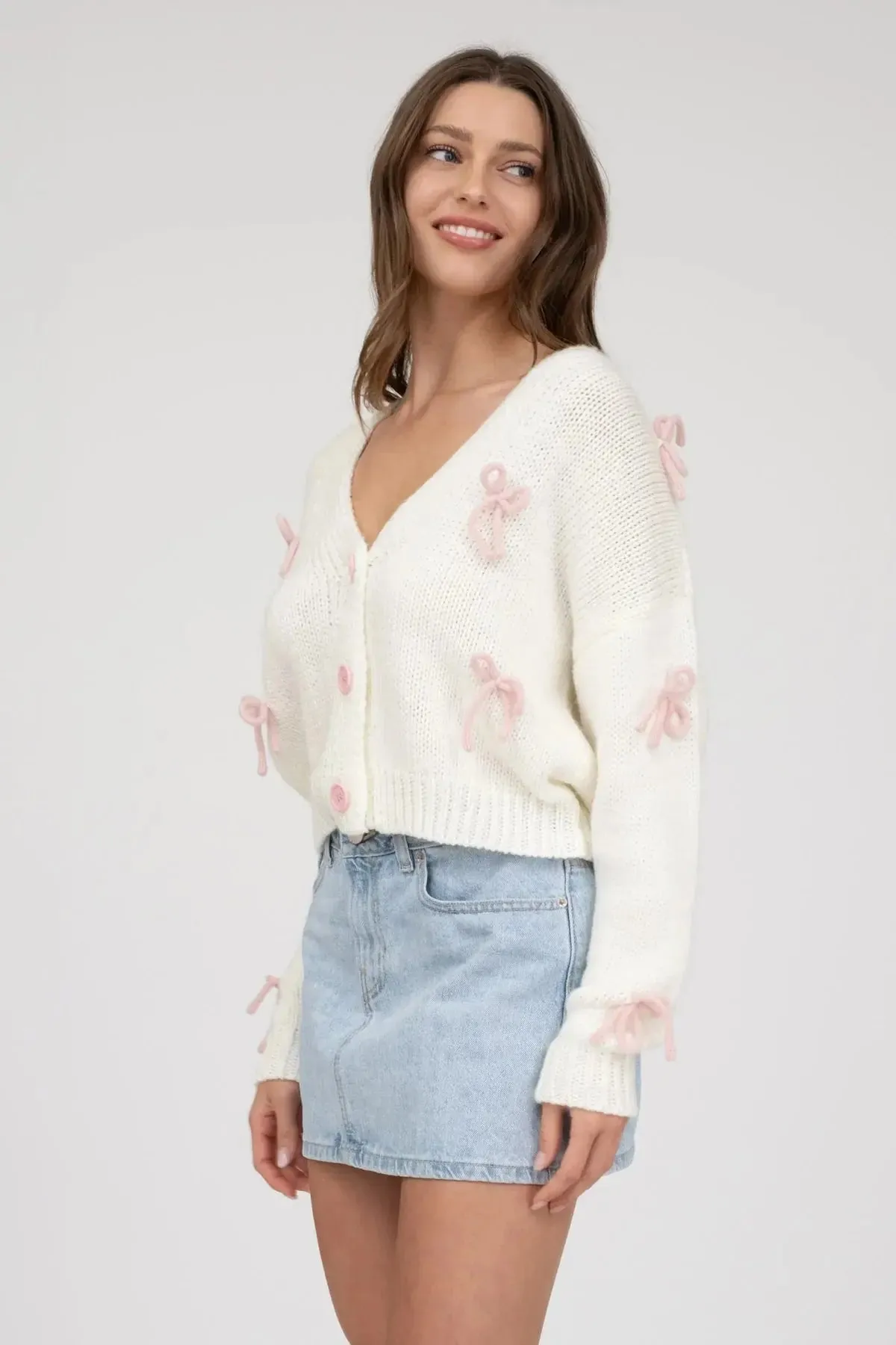 Blu Pepper Cutesy Bow Cardi – Charming & Cozy