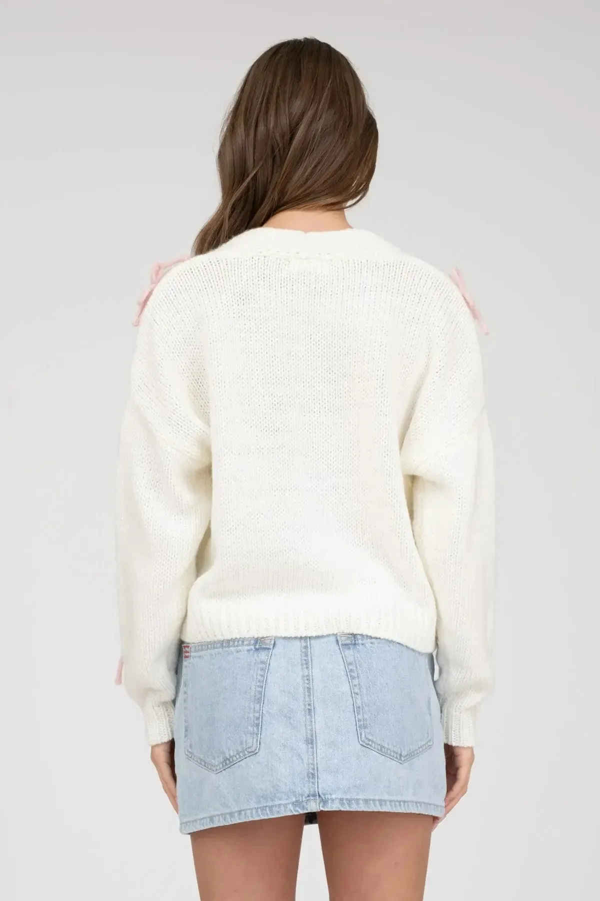 Blu Pepper Cutesy Bow Cardi – Charming & Cozy