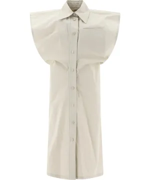 Bottega Veneta Structured Shoulder Shirt Dress