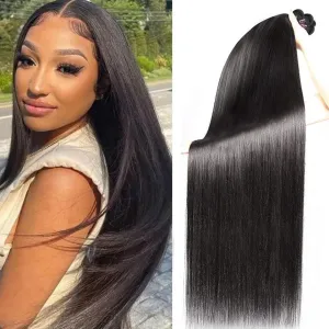 Brazilian Straight Remy Hair Extensions: Premium Quality Wefts, Full Cuticle Alignment