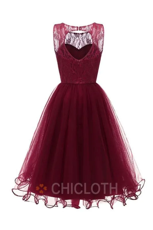 Bridelily Tulle Ruffles Lace Dresses