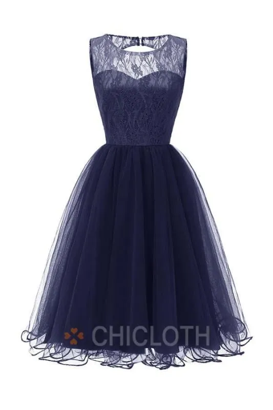 Bridelily Tulle Ruffles Lace Dresses