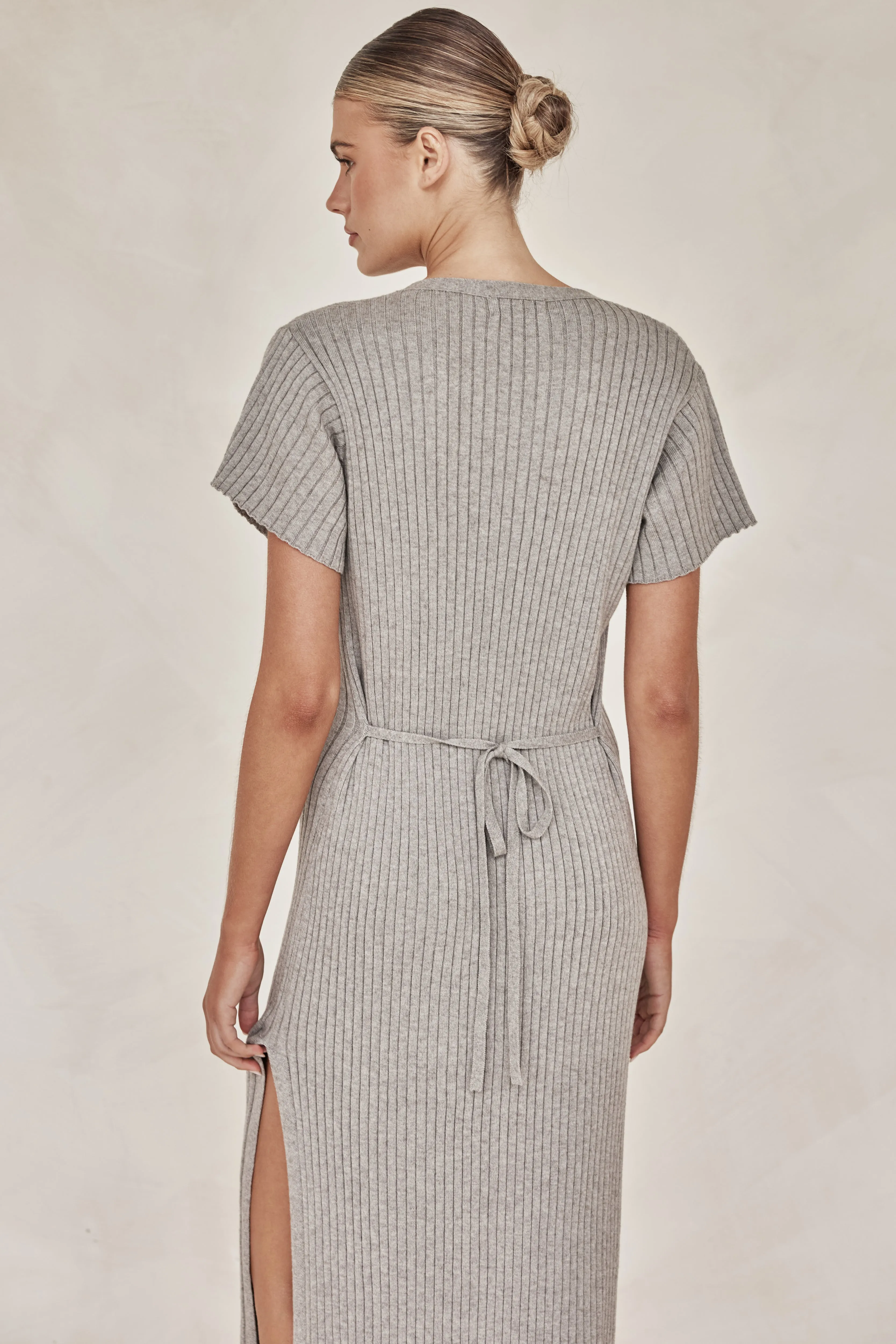 Castello Knit Maxi Dress (Grey)