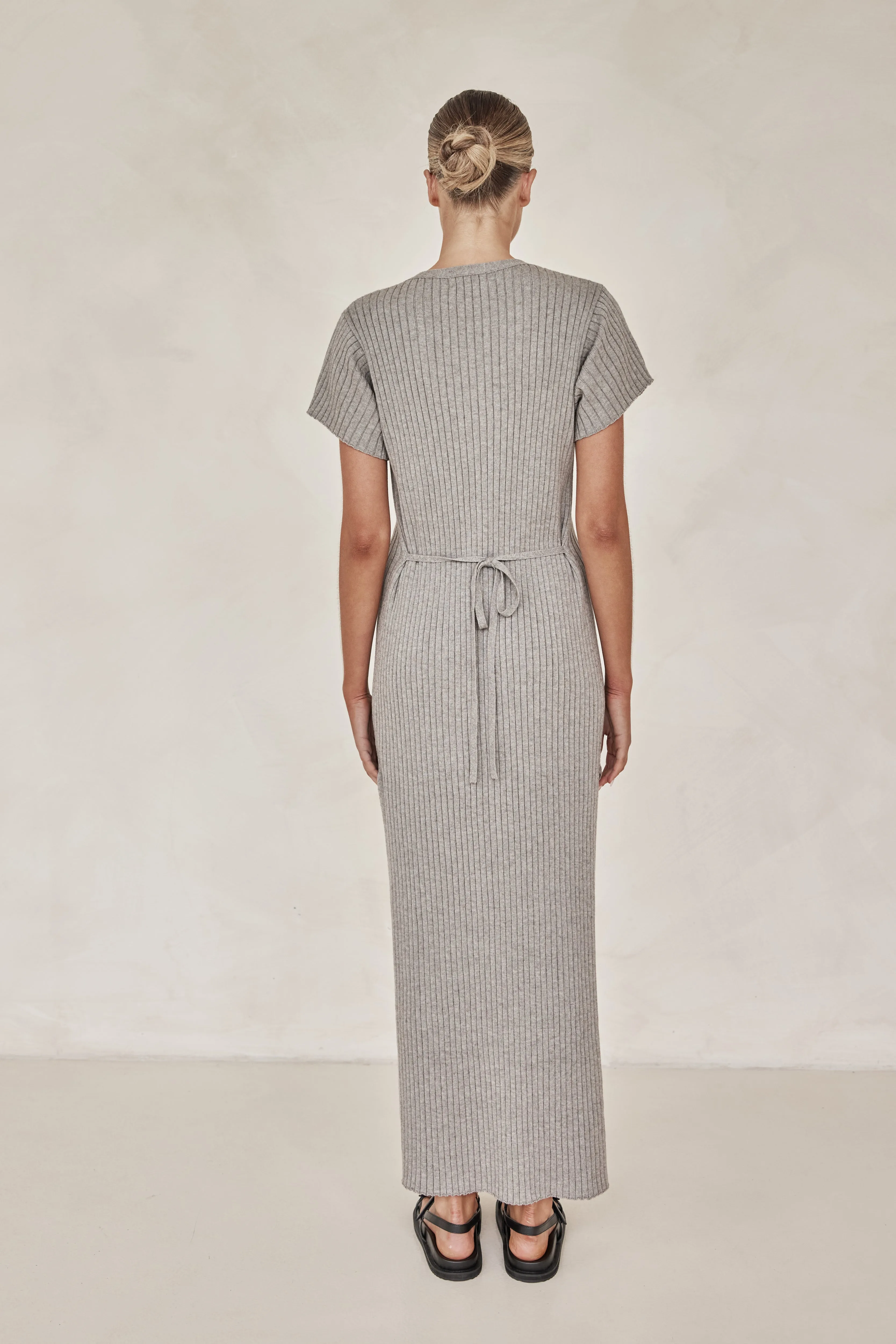 Castello Knit Maxi Dress (Grey)