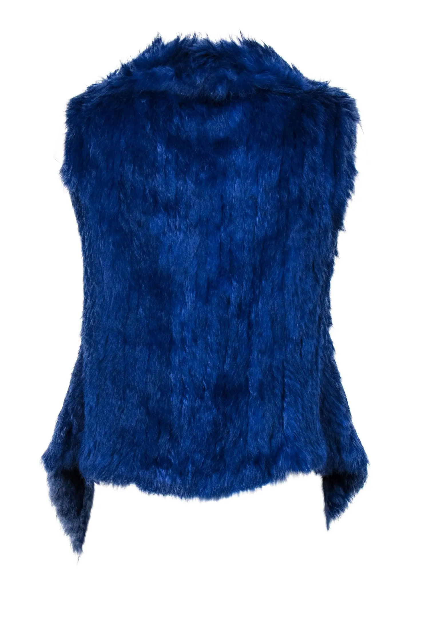 CF Charm Furs - Blue Rabbit Open Front Vest Sz M