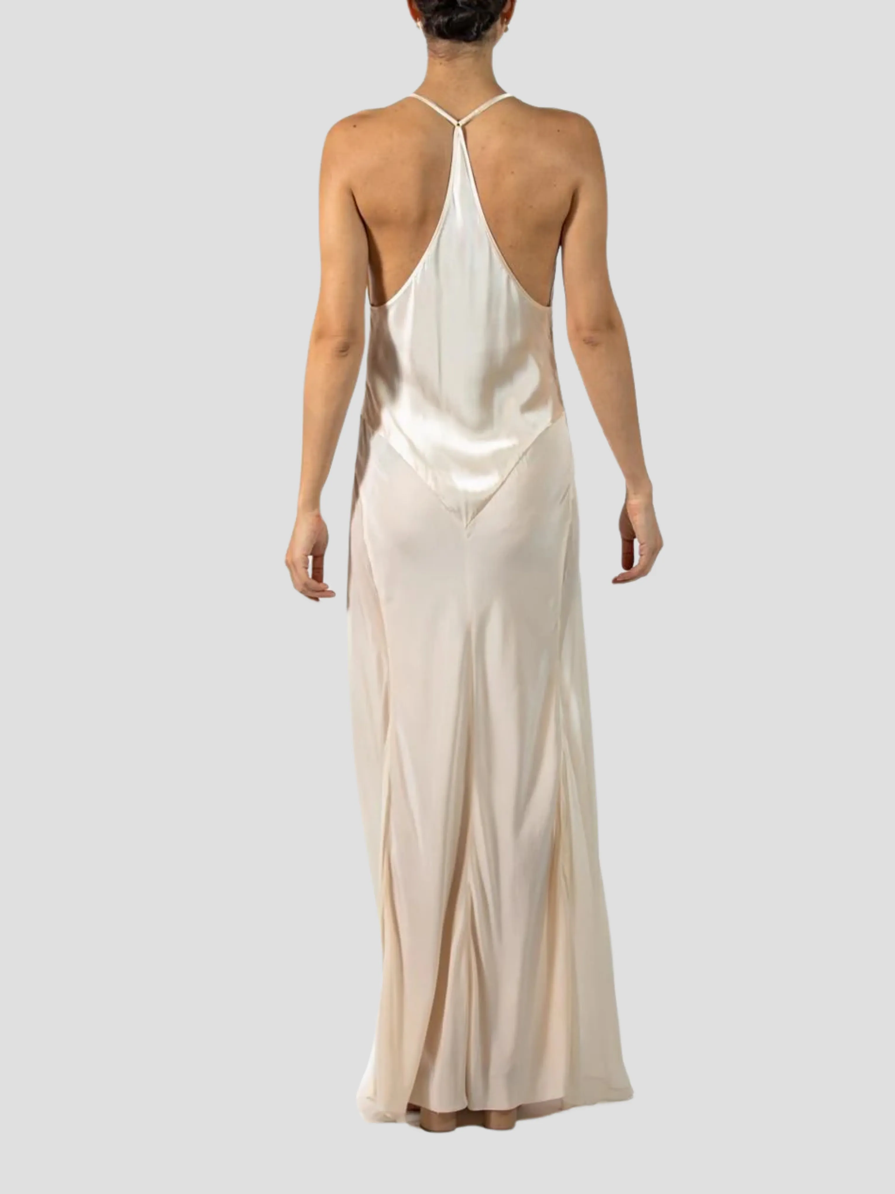 Champagne Silk Charmeuse Bias Cut Slip Gown