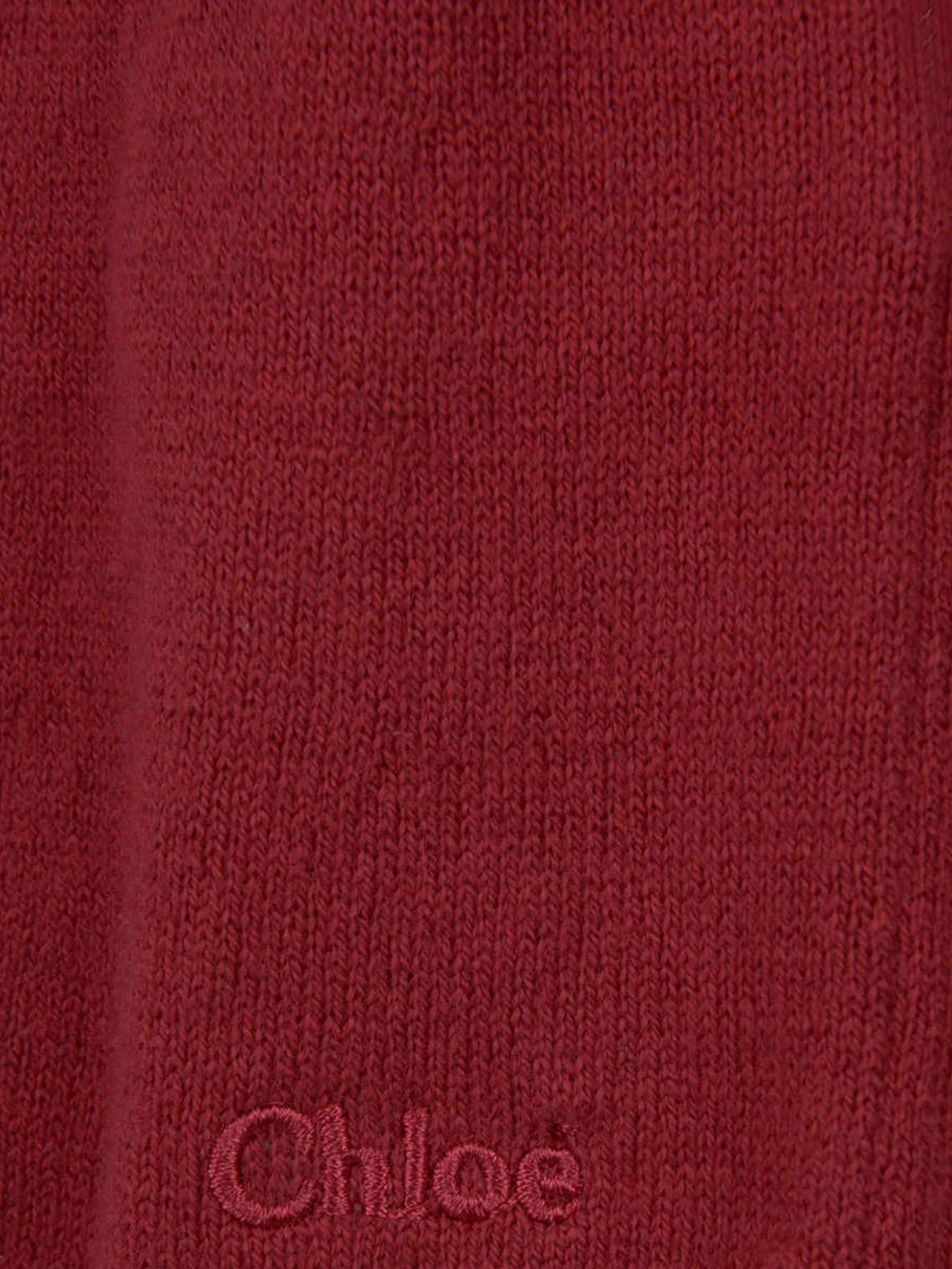 Chloe Baby Girls Red Cotton Knitted Dress