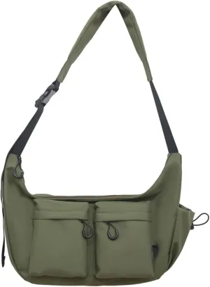 Classic Vintage Messenger Bag,Anti theft Crossbody Bag,Water Resistant, Multi Pocket,Unisex Casual Crossbody Bag