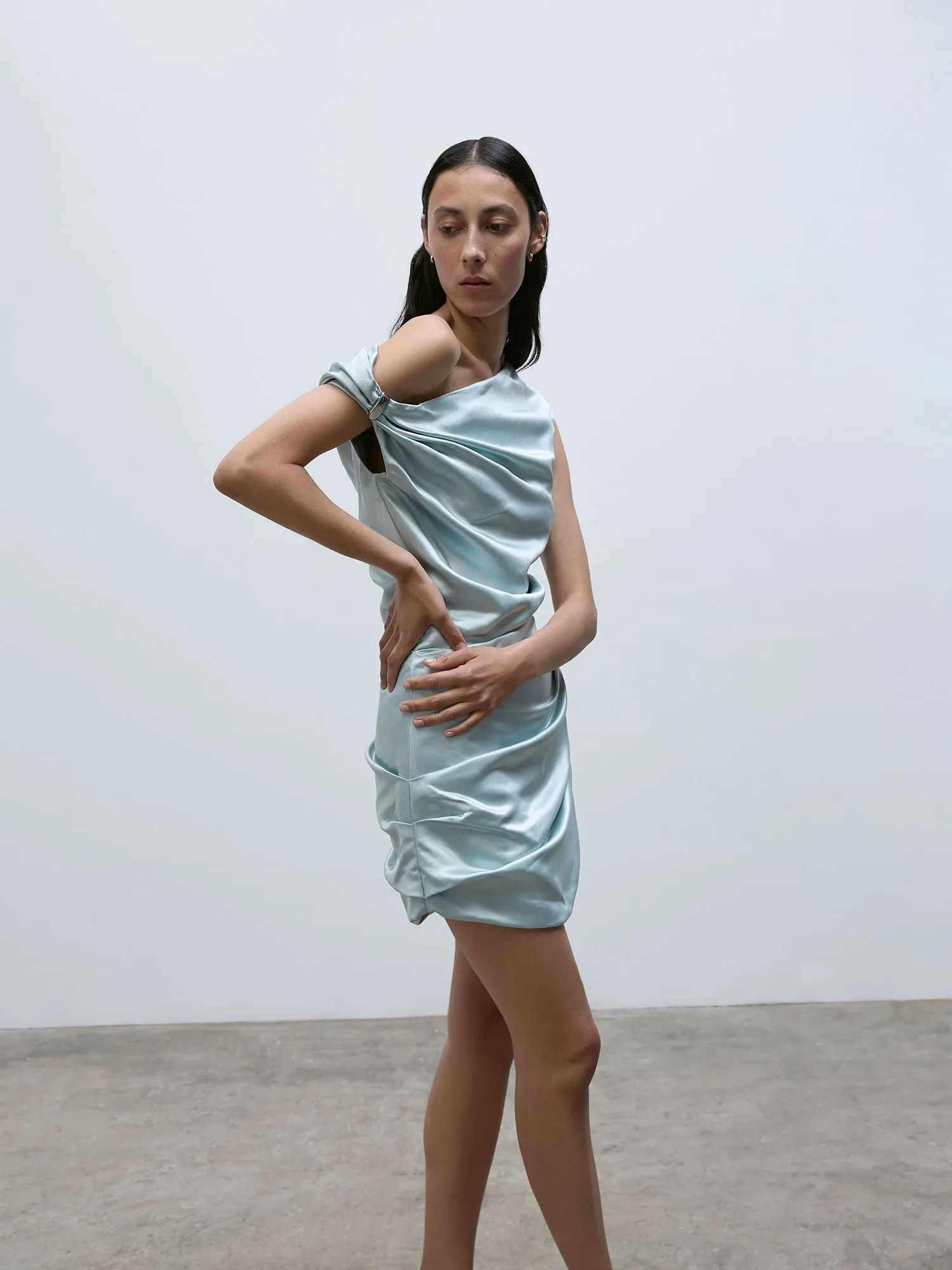 Claw Remmy Mini Dress | Mineral Blue