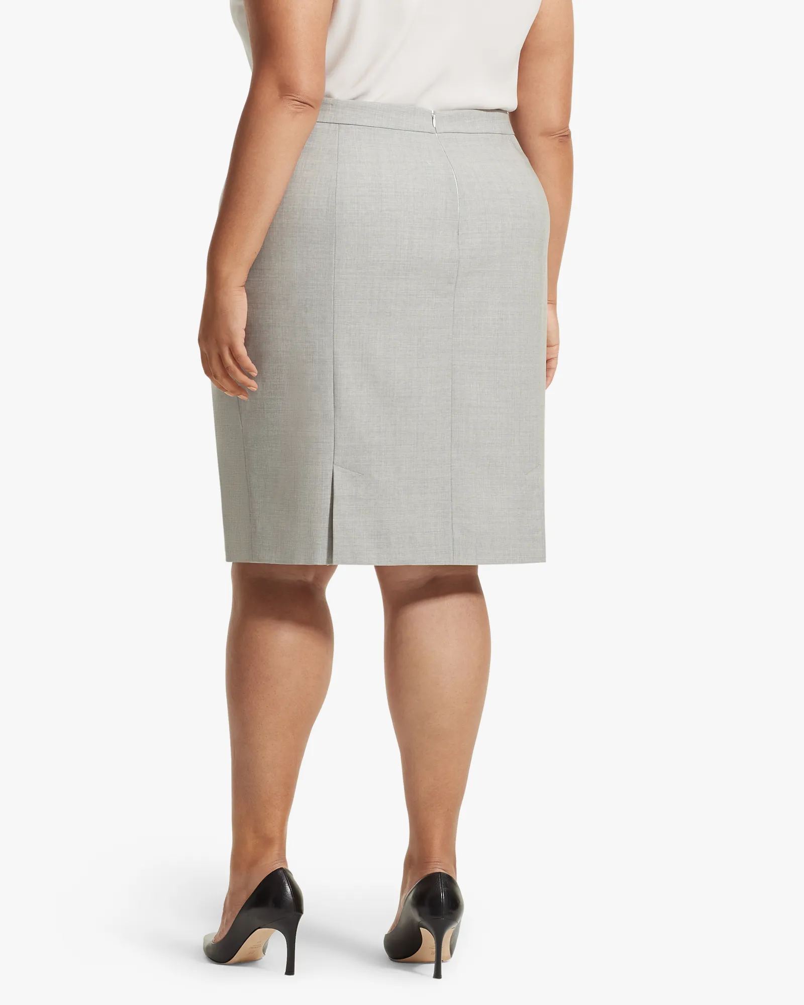 Cobble Hill Pencil Skirt | Light Grey