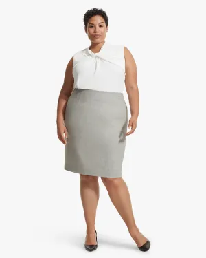Cobble Hill Pencil Skirt | Light Grey