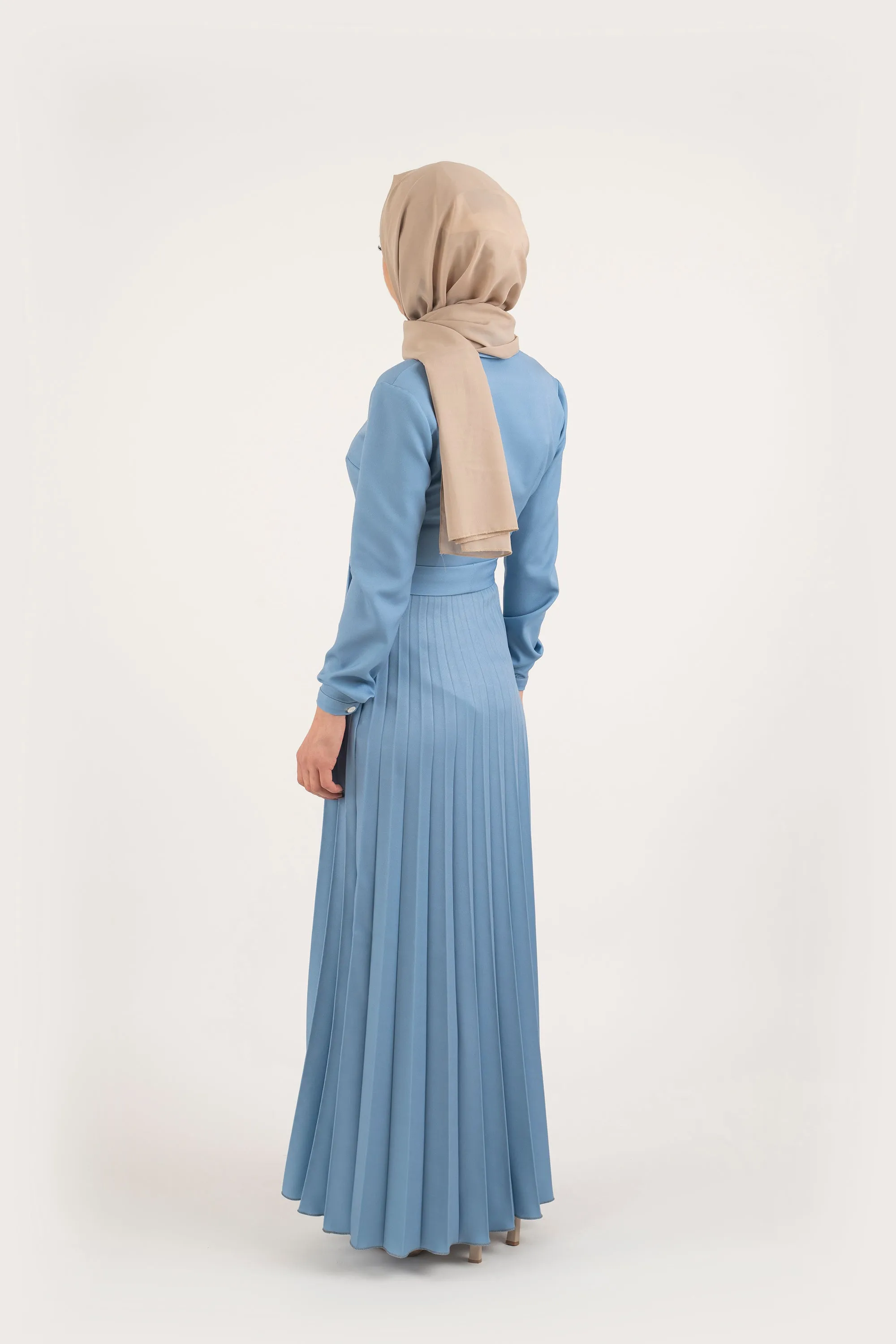Cornflower Pleat Dress