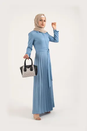 Cornflower Pleat Dress