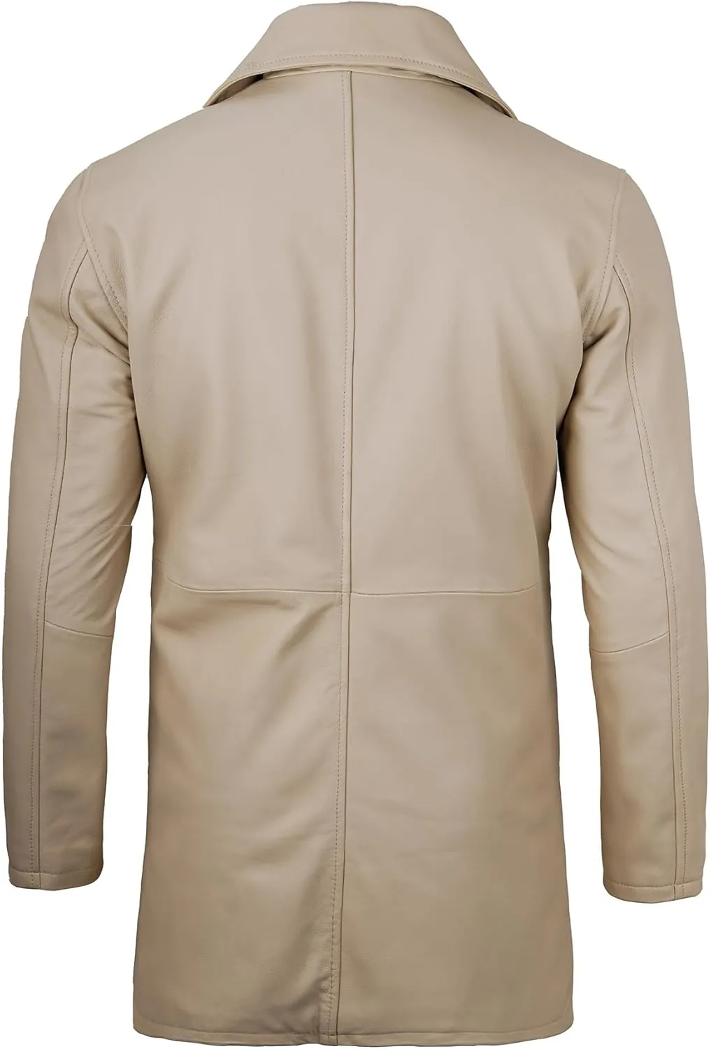 Decrum Leather Coat Men - Carcoat Style Winter Classic Long Real Leather Jackets For Men