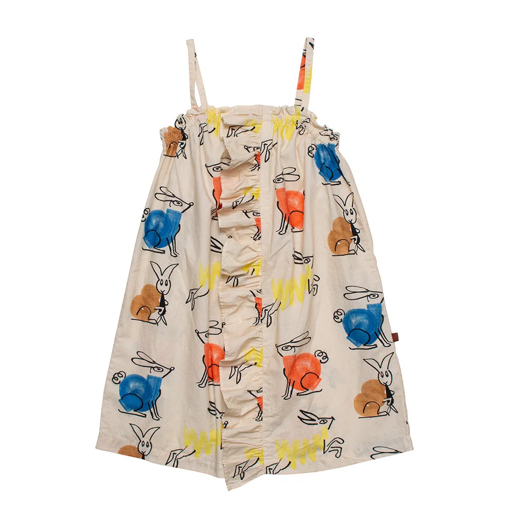 Dress Frill Warm Sand Multi Colours