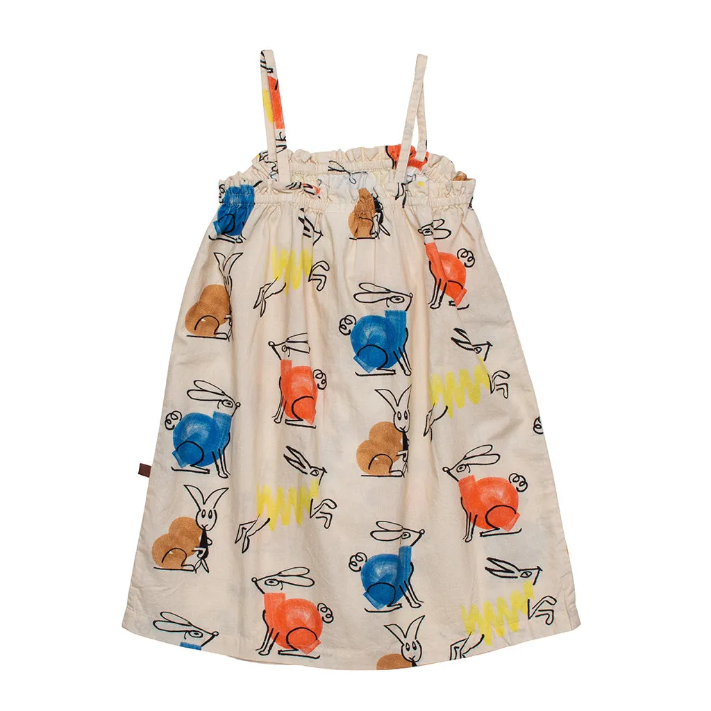 Dress Frill Warm Sand Multi Colours