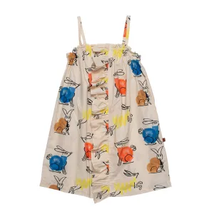 Dress Frill Warm Sand Multi Colours