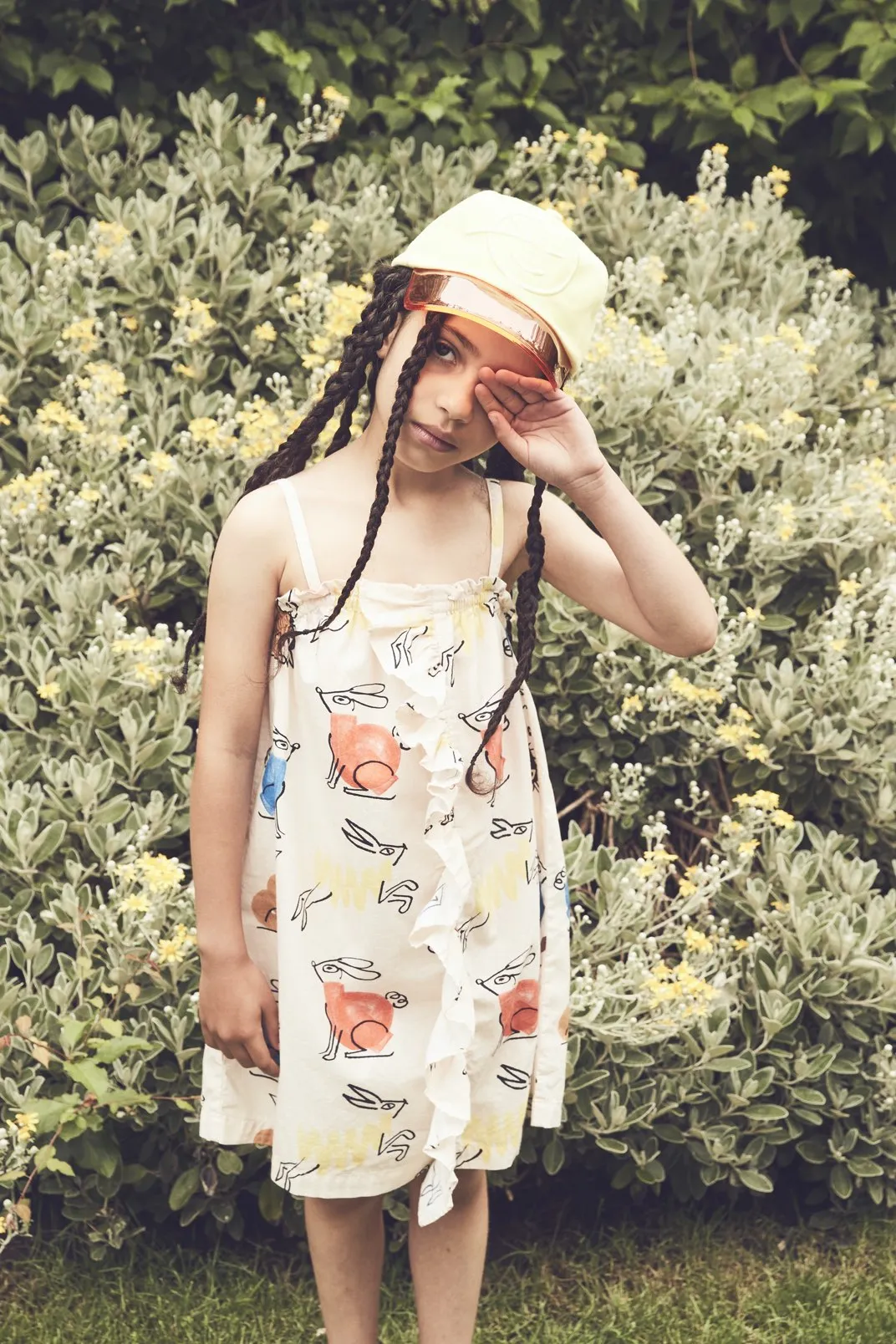 Dress Frill Warm Sand Multi Colours