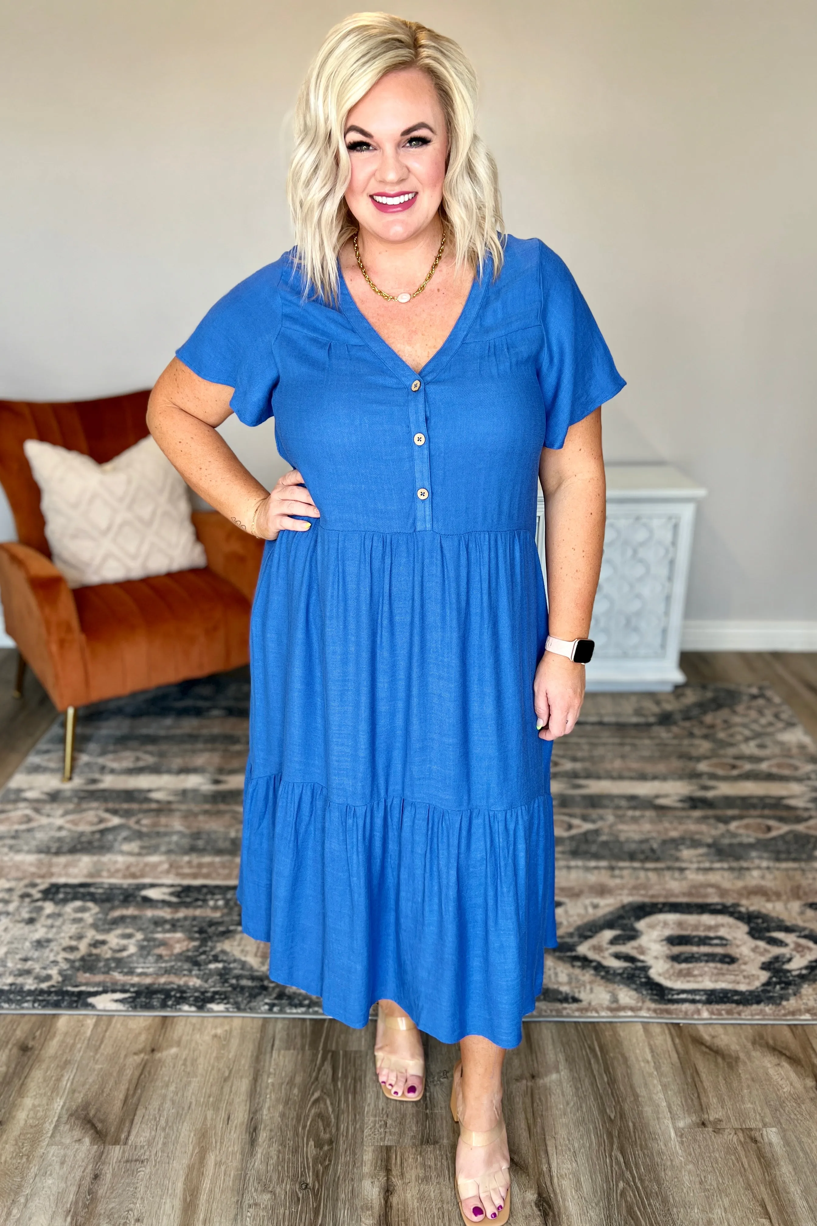 Drift Away Tiered Midi Dress