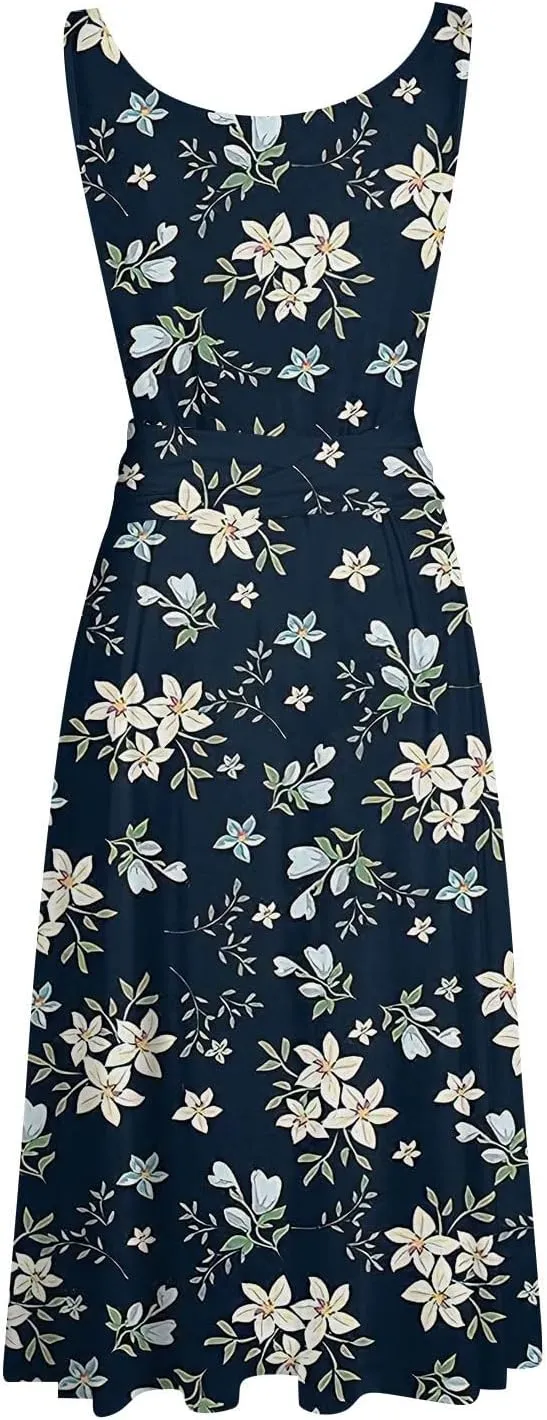Easter Dress for Women Spring Summer Casual Dresses for Women 2025 Casual Boho Floral Print