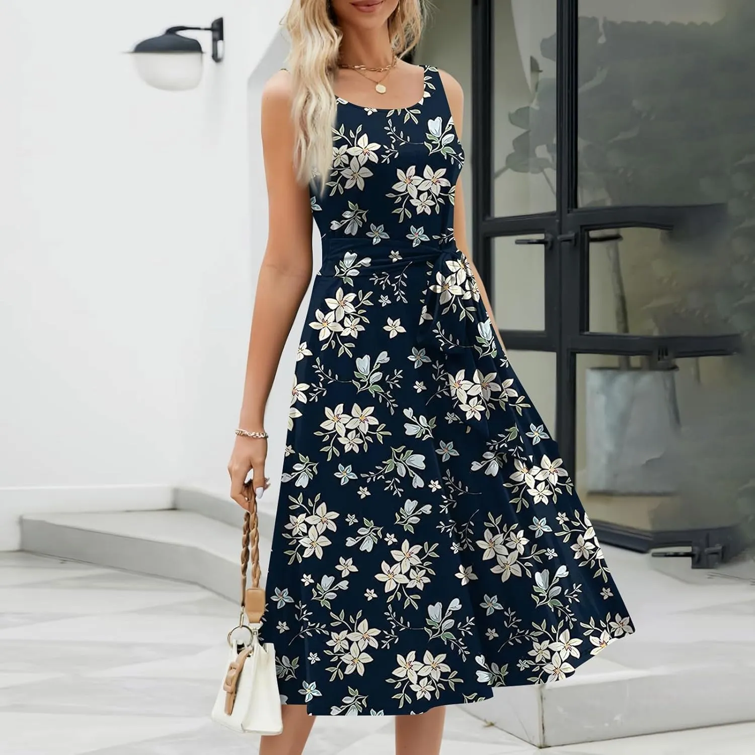 Easter Dress for Women Spring Summer Casual Dresses for Women 2025 Casual Boho Floral Print
