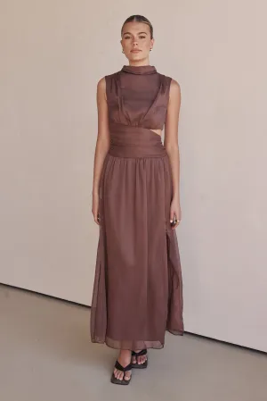 Eliana Maxi Dress (Chocolate)