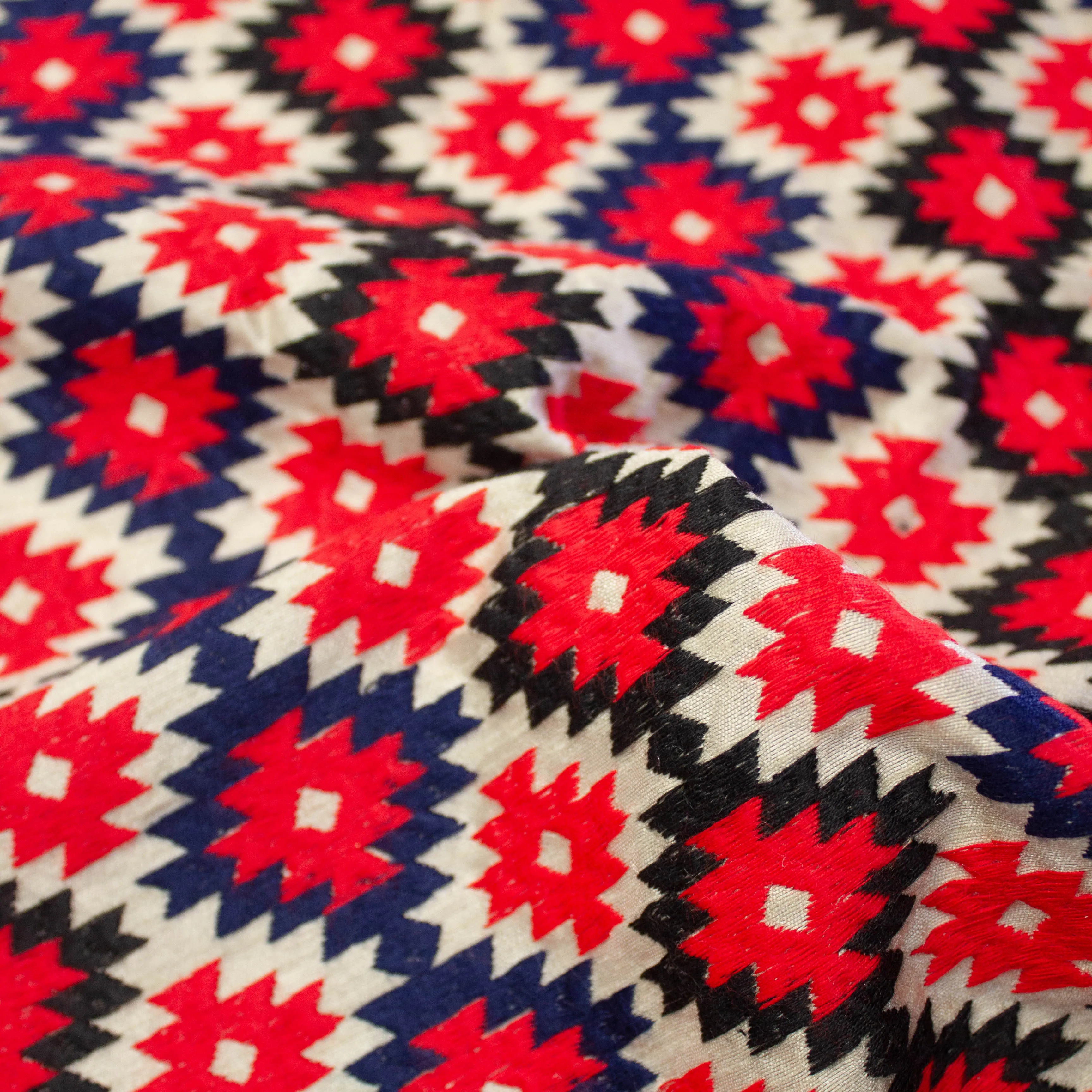 Emeli Multicolour Embroidered Cotton Blend