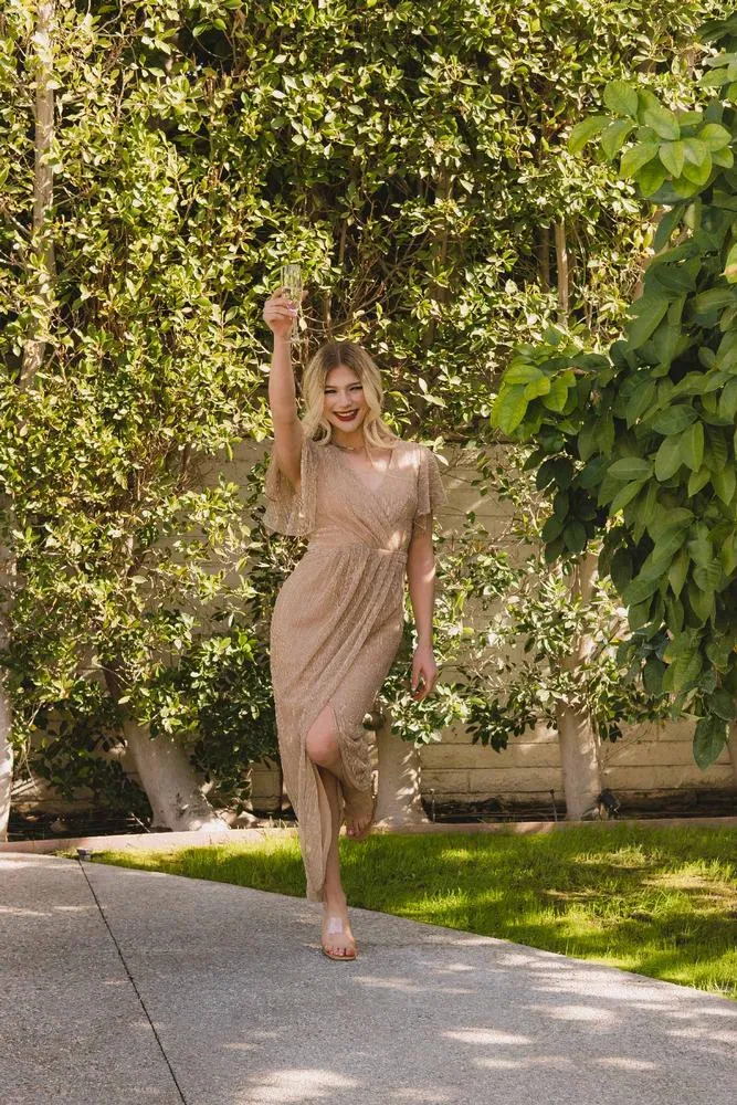 FAUX WRAP DRESS
