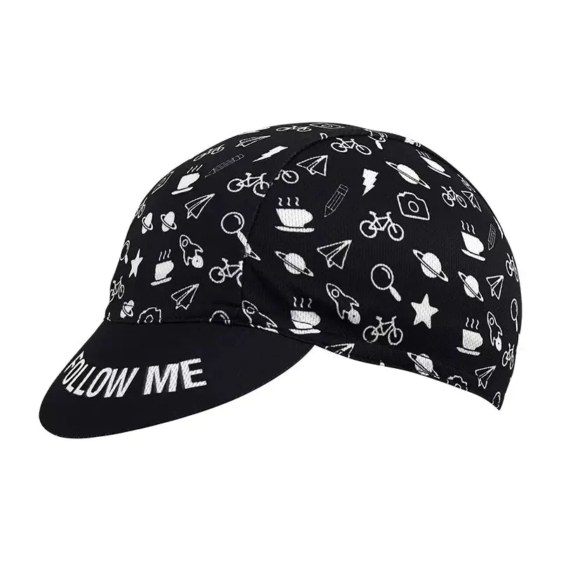 Follow Me Black Cycling Cap