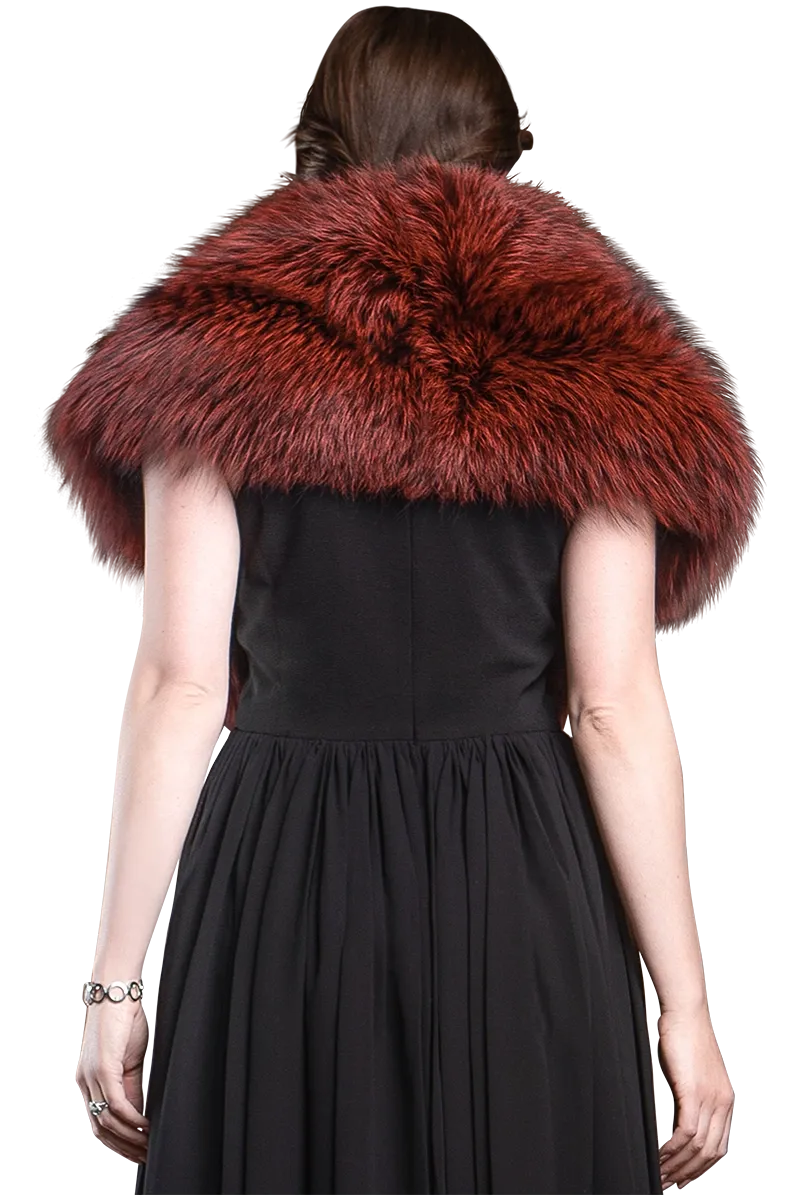 Fox Fur Stole - Matching Silk Ties