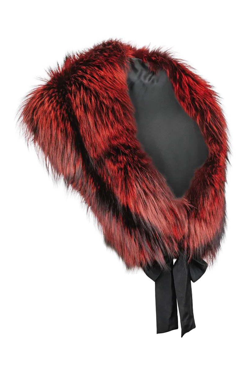 Fox Fur Stole - Matching Silk Ties