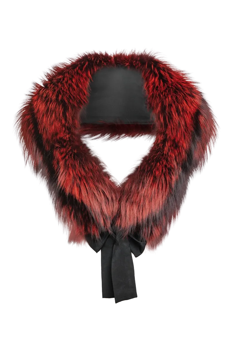 Fox Fur Stole - Matching Silk Ties