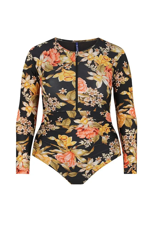 Frenchy Black Long Sleeve One Piece