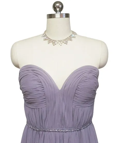 *FROM MY OWN PERSONAL COLLECTION - GORGEOUS BARI JAY SILVER SPARKLING RHINESTONES, PURPLE AND SILVER SHOT BEADED CHIFFON EVENING GOWN IN SPRING VIOLET