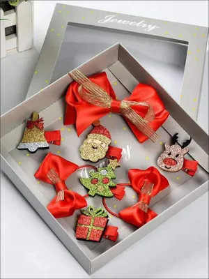 Girls Christmas Hair Clip Assortment