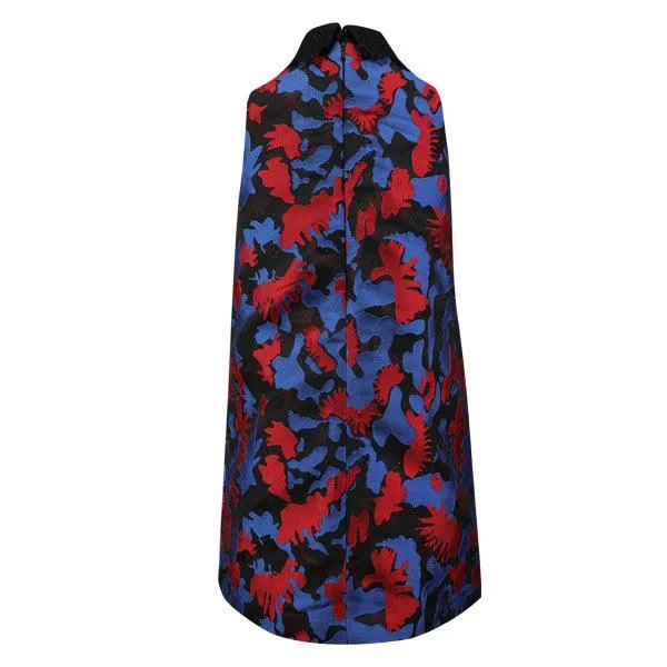 GIRLS MULTICOLOUR DAMASK SLEEVELESS DRESS