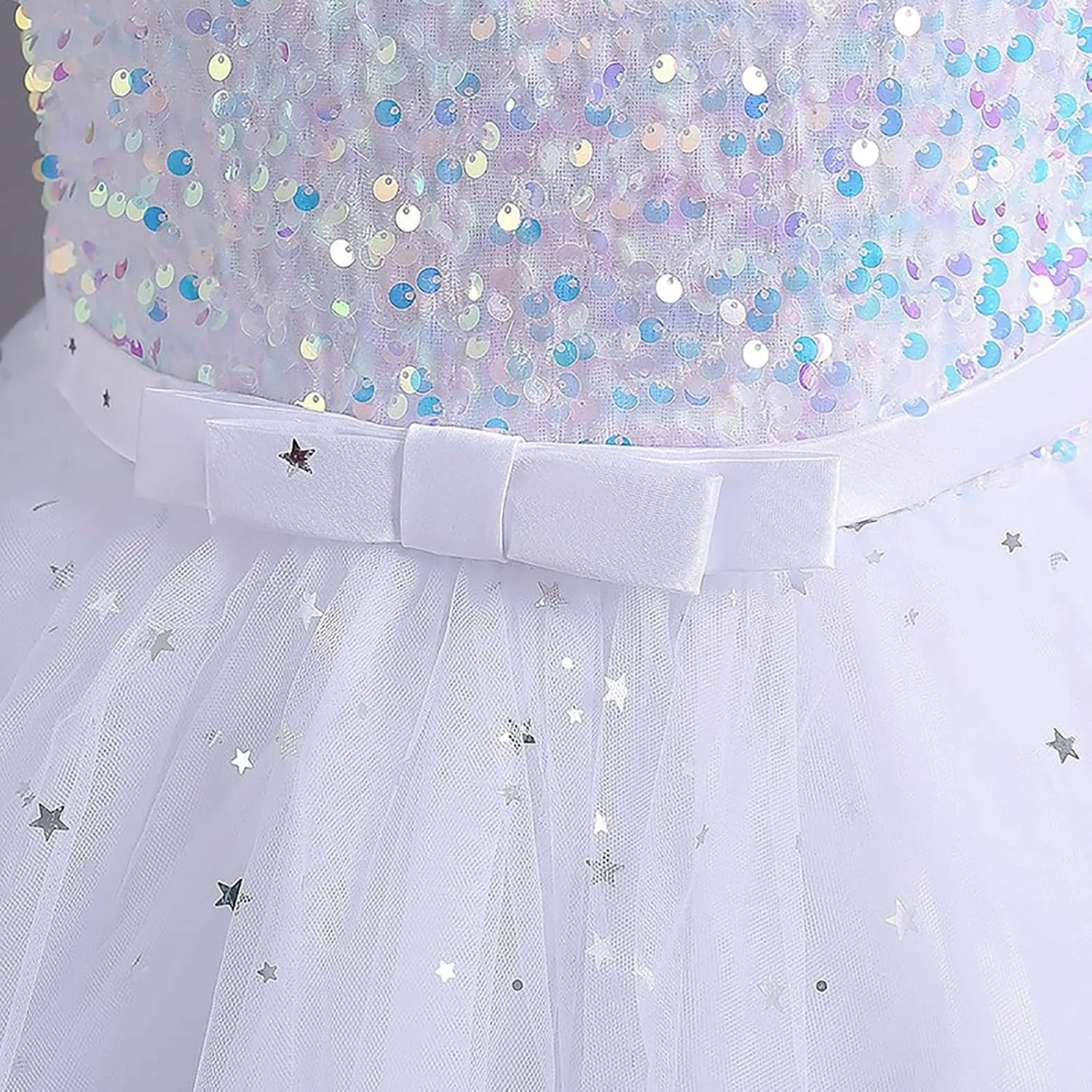 Girls Sequin Dress Sleeveless Special Occasion Kids Sequence Dresses Birthday Bridesmaid Gown for Wedding Party