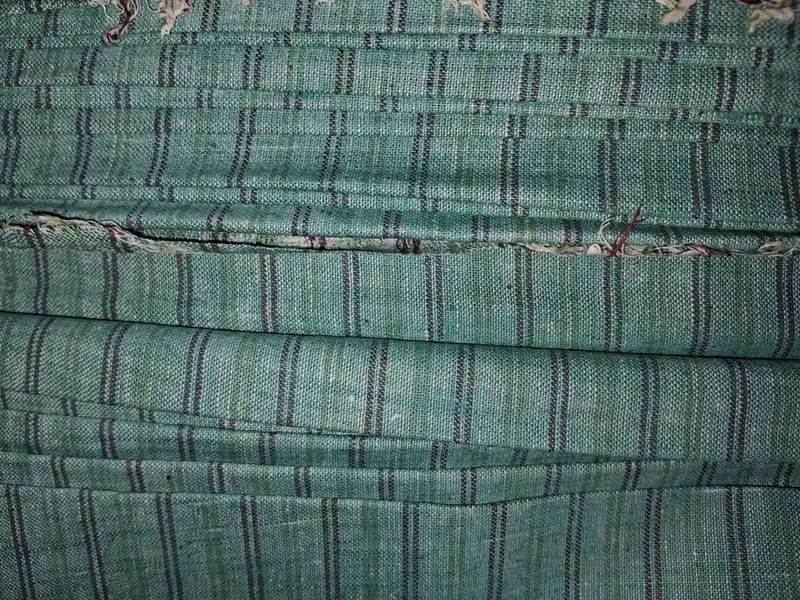 Green Stripes Cotton Fabric