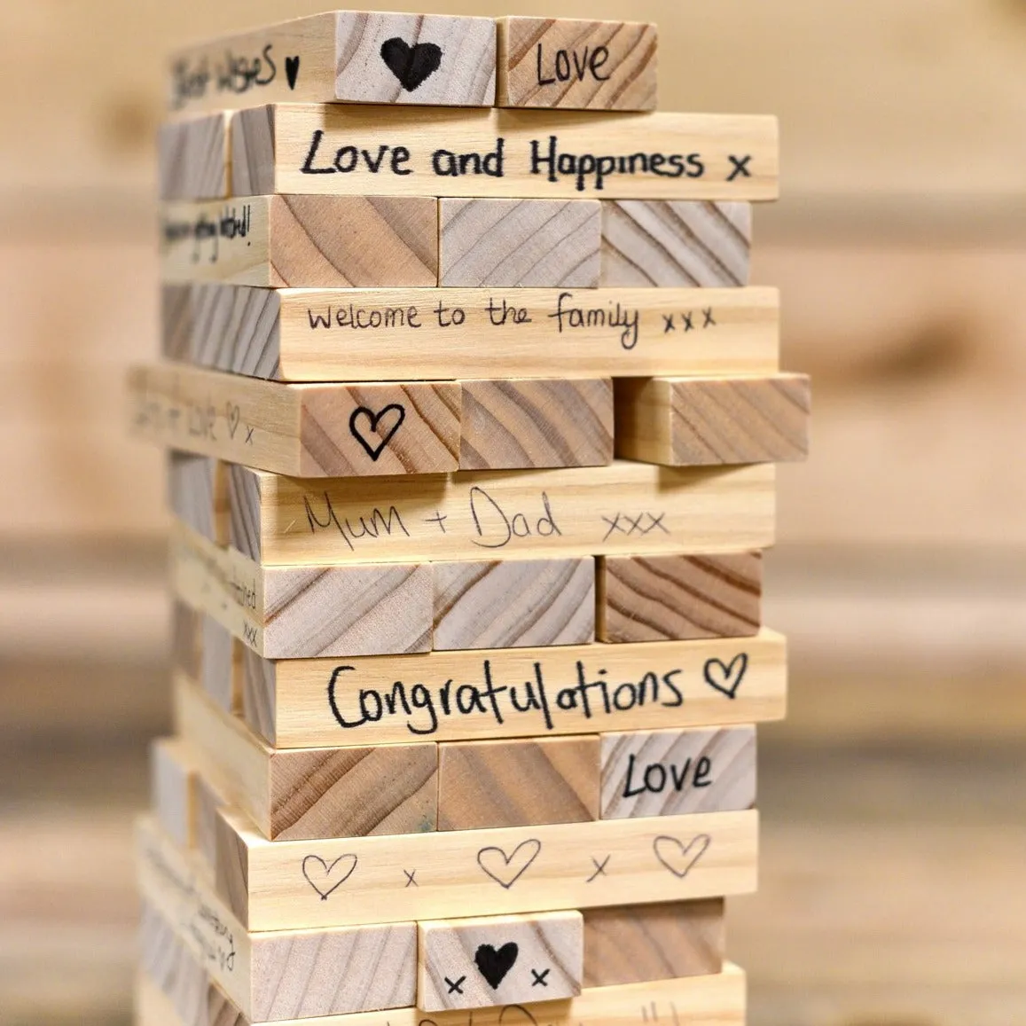 Guest Book - Love Story Jenga
